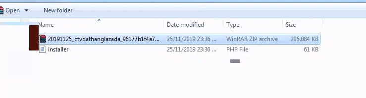 Tải 2 file archive và installer.php lên hosting.