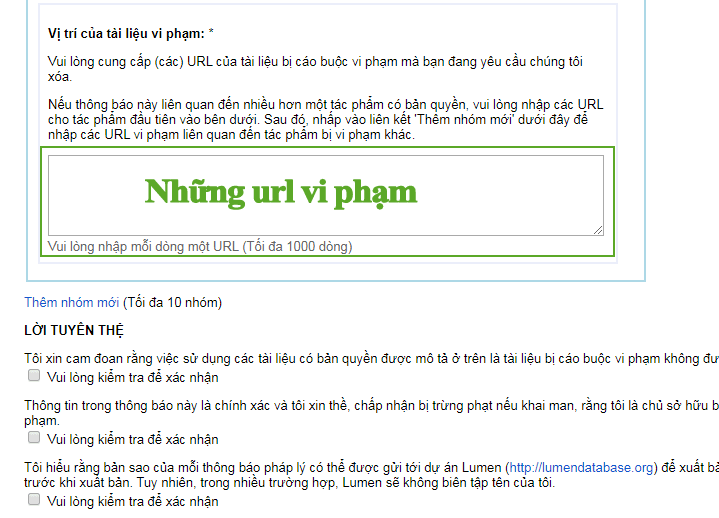 hướng dẫn report dmca google search console.