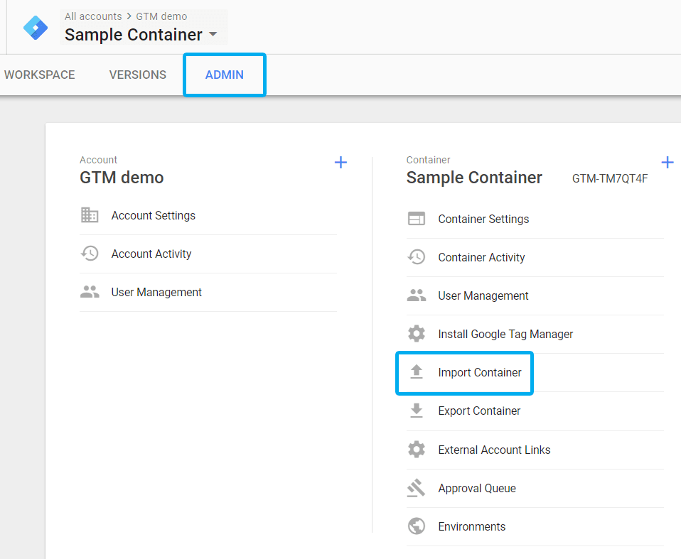 import file json vào google tag manager