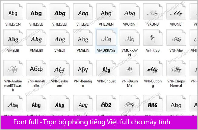 Tải Font full