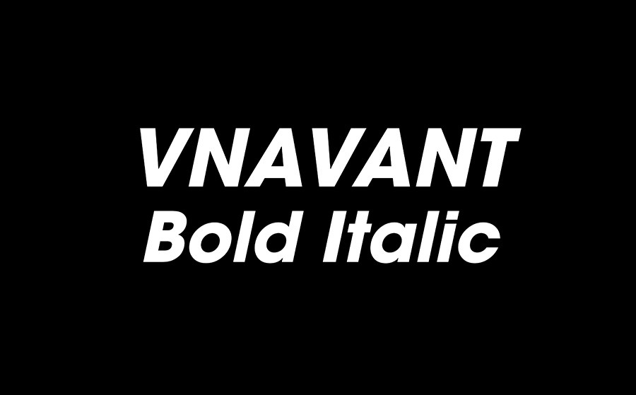 alt: Minh họa font chữ VNAVANT Bold