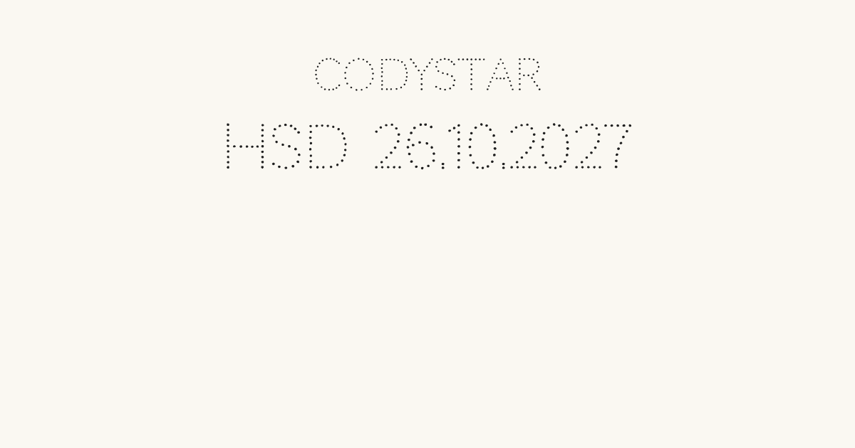 Font Codystar, mẫu chữ chấm trang trí